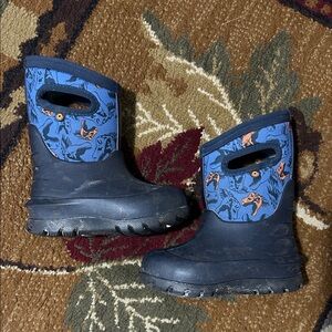 Bogs Kids Blue and Black Rain & Snow Boots